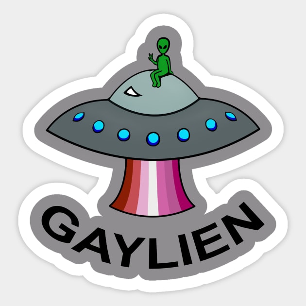 Lesbian Gaylien Pride Alien Sticker by MythicalPride